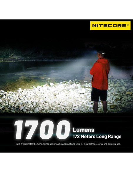 Linterna Frontal Nitecore NU45 1700 Lúmenes Recargable USB-C Linterna Frontal Nitecore NU45 1700 Lúmenes Recargable USB-C