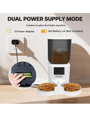 Dispensador Automático de Comida 8L WiFi App Inteligente