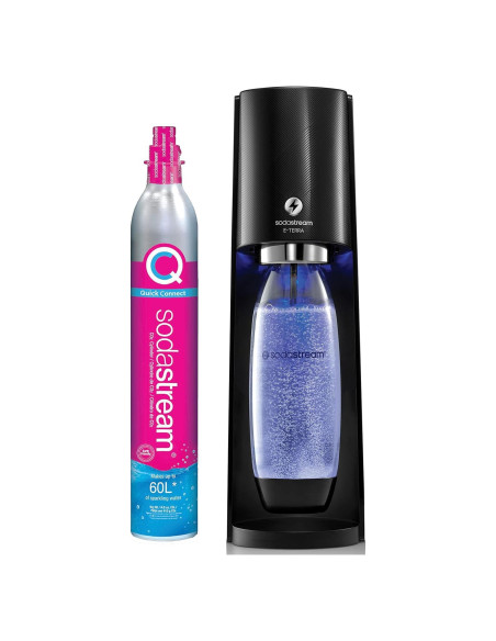 SodaStream E-TERRA Fabricante de Agua Espumosa Negro 60L SodaStream E-TERRA Fabricante de Agua Espumosa Negro 60L