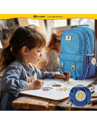 Mochila SKYSPER IKIEX 18L para Niños - Azul, Ergonómica