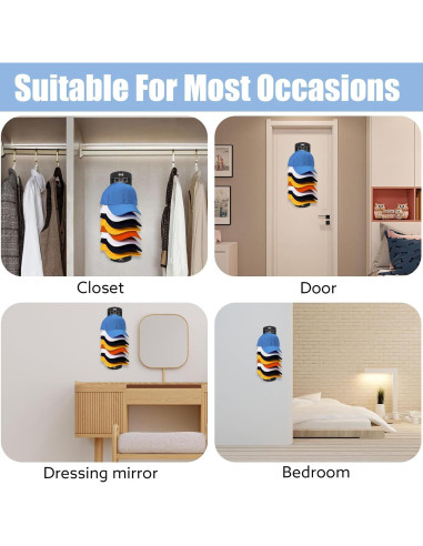Organizador de Gorras Dntorx, Soporte Pared 1 Paquete ABS