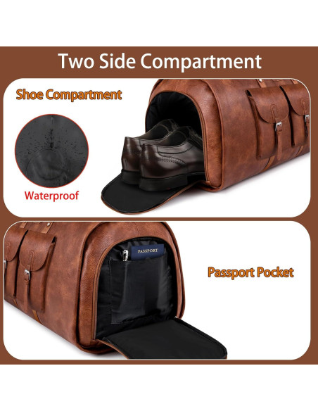 Bolsa de Ropa de Viaje ITIEZY 2 en 1 Duffle y Colgante Bolsa de Ropa de Viaje ITIEZY 2 en 1 Duffle y Colgante
