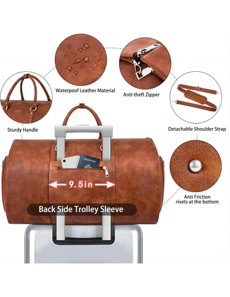 Bolsa de Ropa de Viaje ITIEZY 2 en 1 Duffle y Colgante Bolsa de Ropa de Viaje ITIEZY 2 en 1 Duffle y Colgante
