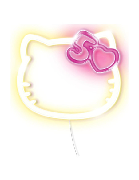 Decoración de Pared LED Hello Kitty 50 Aniversario USB Rosa Decoración de Pared LED Hello Kitty 50 Aniversario USB Rosa