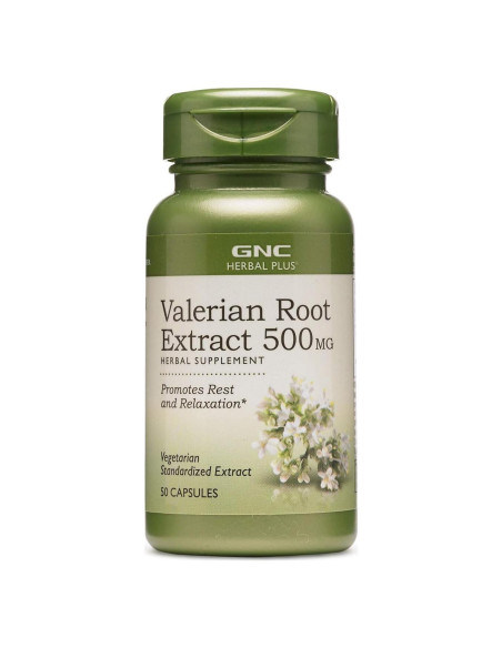 Extracto de raíz de valeriana GNC Herbal Plus 500 mg - 50 porciones Extracto de raíz de valeriana GNC Herbal Plus 500 mg - 50 porciones