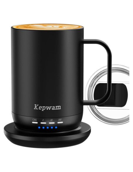 Taza de café autocalentable Kepwam 16oz - Control por APP Taza de café autocalentable Kepwam 16oz - Control por APP