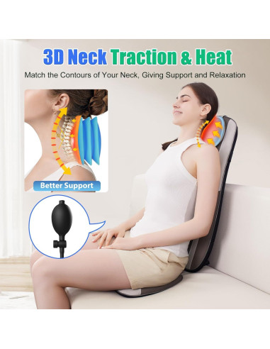 Masajeador de Espalda Shiatsu Comrelax con Calor 25x15cm
