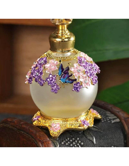 Botella de Perfume Vintage Morada 25ml TEAMWILL Decorativa Botella de Perfume Vintage Morada 25ml TEAMWILL Decorativa