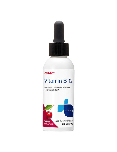 GNC Vitamina B-12 1000 mcg Líquido Sabor Cereza - Energía GNC Vitamina B-12 1000 mcg Líquido Sabor Cereza - Energía