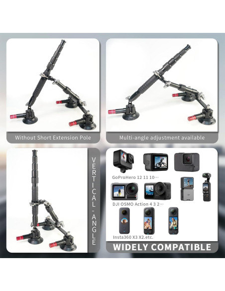 Soporte para coche 2 en 1 FIFIELD con triple ventosa 360 Soporte para coche 2 en 1 FIFIELD con triple ventosa 360