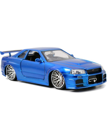 Auto de Die-cast Jada Toys Nissan Skyline GT-R R34 Azul