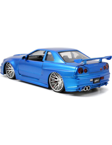 Auto de Die-cast Jada Toys Nissan Skyline GT-R R34 Azul