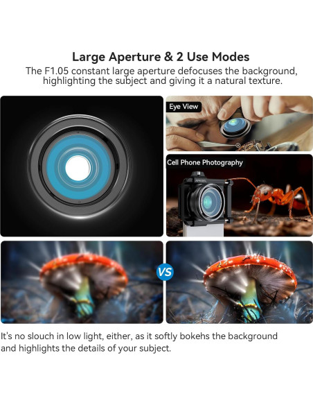 Kit de Lentes Macro Zoom Evil Eye 10-20X para Smartphone Kit de Lentes Macro Zoom Evil Eye 10-20X para Smartphone