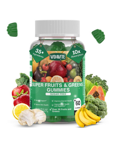 Gomitas de Frutas y Verduras Sin Azúcar VIDAVITE 60 Unidades