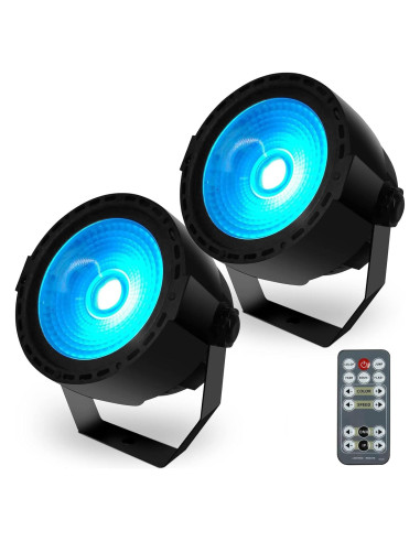 Luces Par LED SHEHDS 30W RGB 2 Paquete Control Remoto