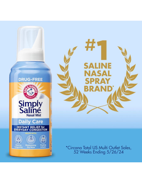 Spray Nasal Salino Arm & Hammer Simply Saline 124ml - Paquete de 2 Spray Nasal Salino Arm & Hammer Simply Saline 124ml - Paquete de 2