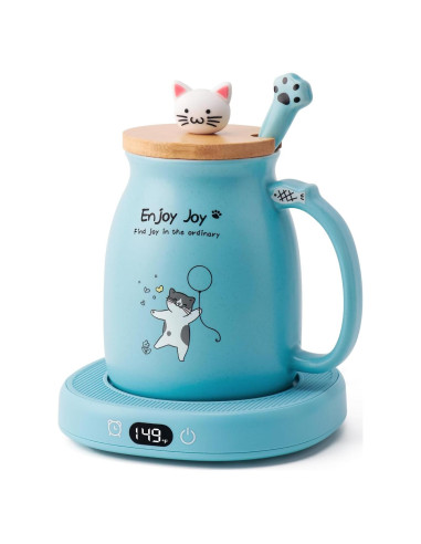 Calentador de Taza Eléctrico Bsigo con Taza de Gato 65 C