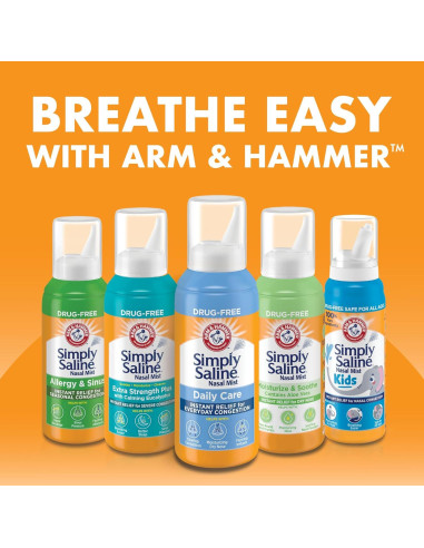 Spray Nasal Salino Arm & Hammer Simply Saline 124ml - Paquete de 2