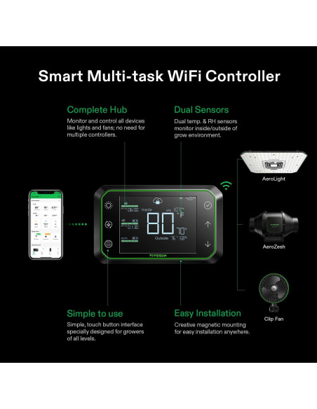 Controlador Ambiental VIVOSUN GrowHub E42A WiFi 1.18 kg Controlador Ambiental VIVOSUN GrowHub E42A WiFi 1.18 kg