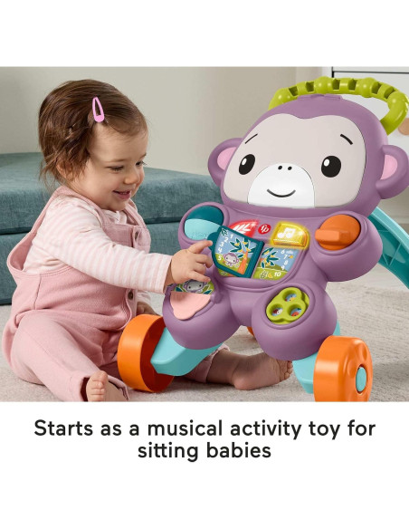 Andador Fisher-Price Aprende Conmigo Mono Morado 6+ Meses Andador Fisher-Price Aprende Conmigo Mono Morado 6+ Meses