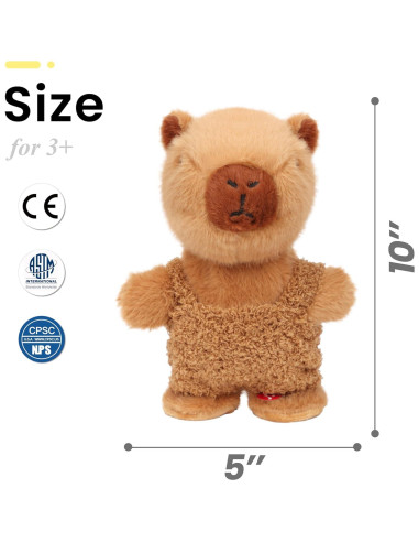 Juguete de Peluche Interactivo Easfan Capibara 25 cm Repite y Canta