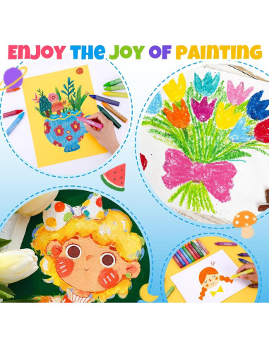Crayones Jumbo No Tóxicos FUMILE 24 Colores para Niños