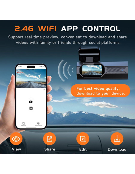 Cámara de tablero Veement V200Pro 2.5K WiFi visión nocturna Cámara de tablero Veement V200Pro 2.5K WiFi visión nocturna