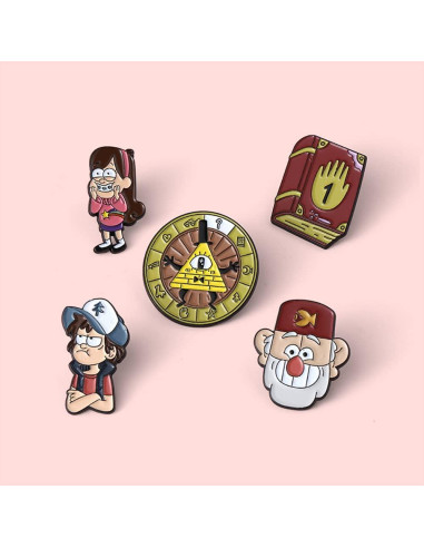 Conjunto de 5 Pines de Esmalte Góticos para Chaquetas