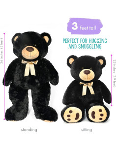 Oso de Peluche Gigante LotFancy 91 cm Lavable para Niños 2