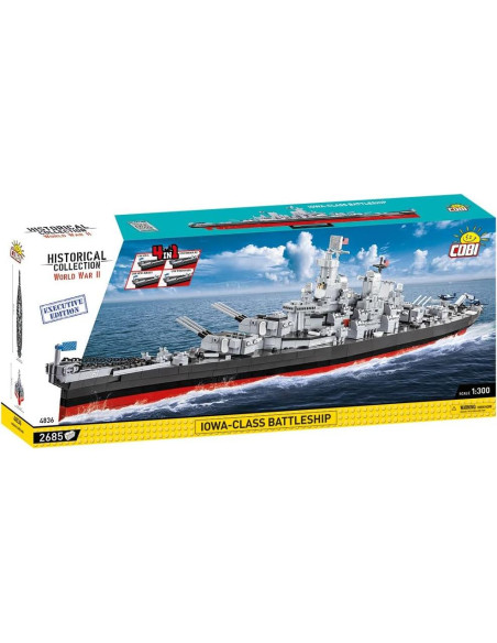 Modelo Acorazado Clase Iowa COBI 2685 Piezas 1:300 Modelo Acorazado Clase Iowa COBI 2685 Piezas 1:300