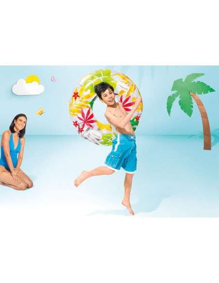 Tubo Flotante Intex Psicodélico 96.5 cm con Mangos Tubo Flotante Intex Psicodélico 96.5 cm con Mangos