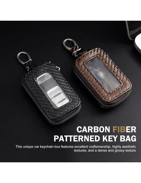 Funda de Llave de Coche Shakas Fibra de Carbono Café Funda de Llave de Coche Shakas Fibra de Carbono Café