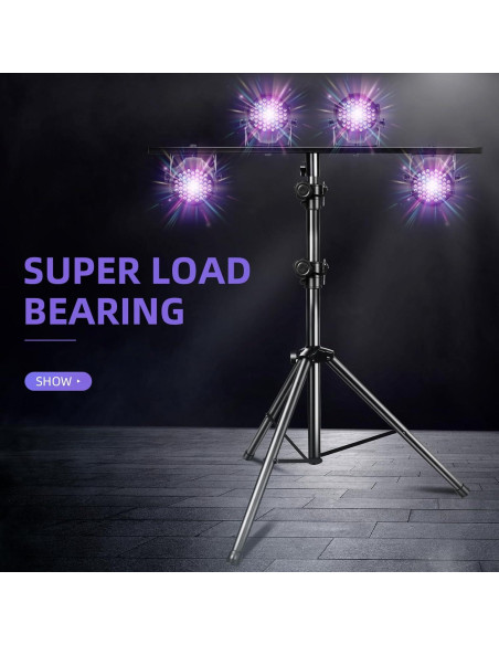 Soporte de Luz DJ Gaoding Ajustable 124-290 cm Portátil Soporte de Luz DJ Gaoding Ajustable 124-290 cm Portátil