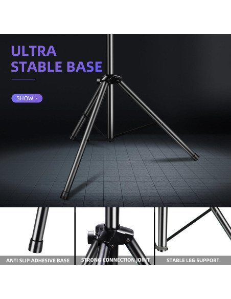 Soporte de Luz DJ Gaoding Ajustable 124-290 cm Portátil Soporte de Luz DJ Gaoding Ajustable 124-290 cm Portátil