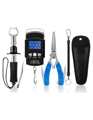 Kit de Herramientas de Pesca XBLACK - Alicates, Agarrador y Balanza