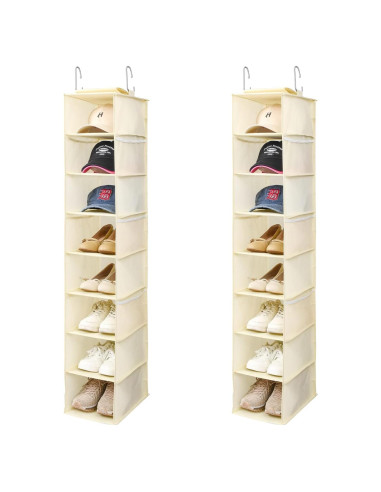 Organizador Colgante de Zapatos y Gorras Berdeng SNGD Pro 8 Estantes Beige