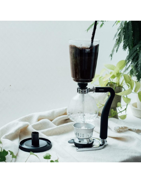Cafetera de Sifón Hario NXAR-5 para 5 Tazas, Negra Cafetera de Sifón Hario NXAR-5 para 5 Tazas, Negra
