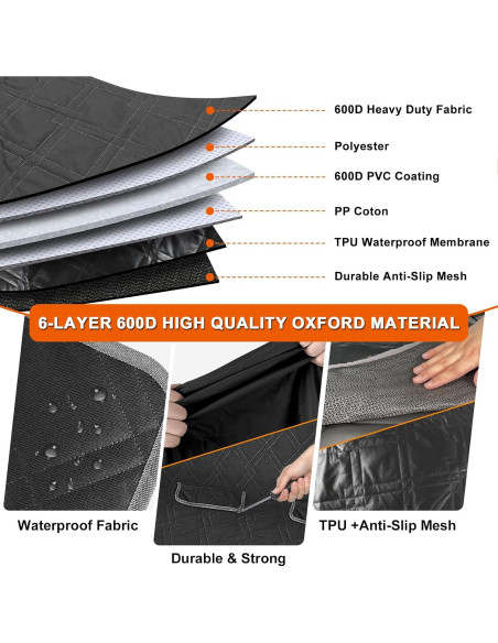 Funda de Asiento para Perros Kistrba Impermeable 600D - Ford Maverick/Santa Cruz Funda de Asiento para Perros Kistrba Impermeable 600D - Ford Maverick/Santa Cruz