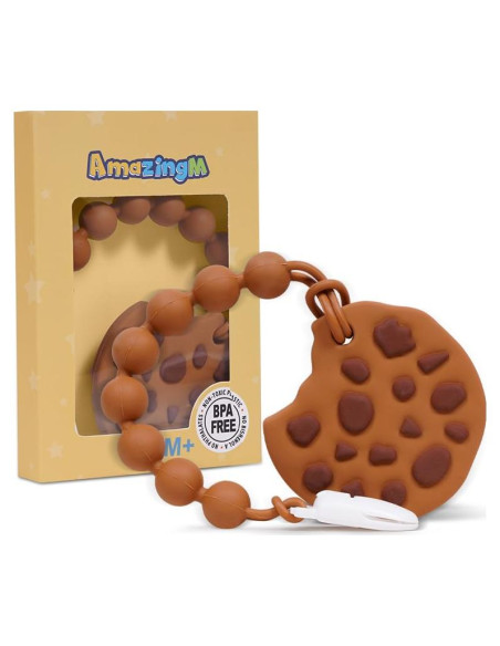 Mordedor de Silicona Grado Alimenticio Galleta para Bebés Mordedor de Silicona Grado Alimenticio Galleta para Bebés