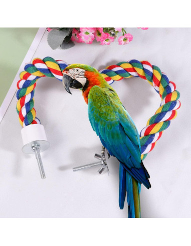 Percha de Cuerda para Aves iplusmile 60cm Accesorios Jaula