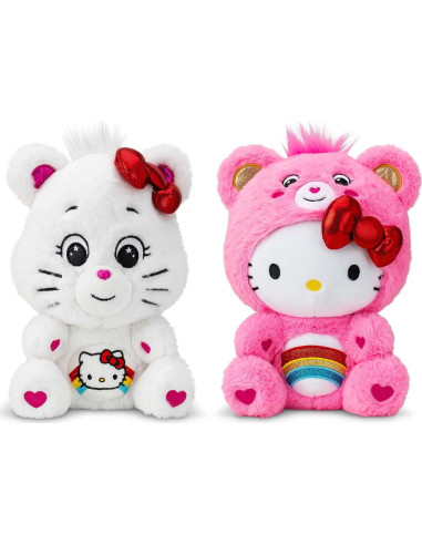 Peluche Coleccionable Hello Kitty y Cheer Bear 25.4 cm 2-Pack