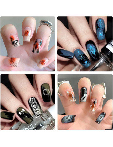 Kit de Estampado de Uñas Biutee 12 Placas + Estampador + Raspador