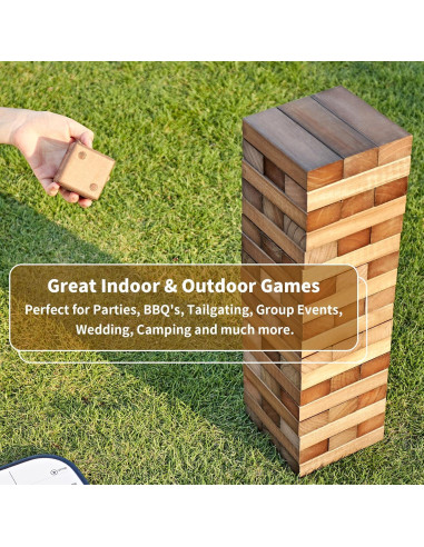 Juego de Torre de Madera ApudArmis 54 Piezas 3.2FT