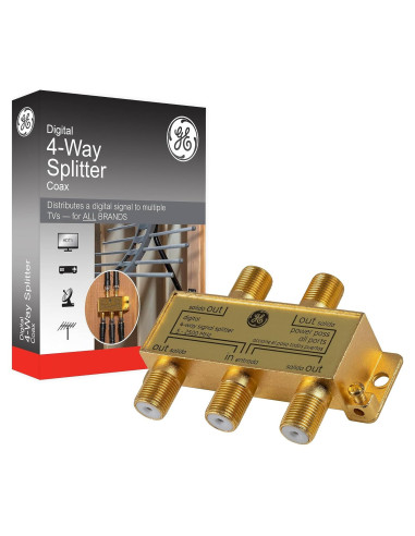 Divisor Coaxial Digital 4 Vías GE 2.5 GHz para TV y Satélite