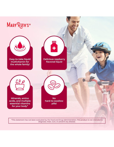 Multivitamina Líquida Matutina MaryRuth 946ml Frambuesa Vegana