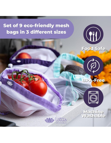 Bolsas de Malla Ecológicas Lotus Reutilizables 11.34 kg