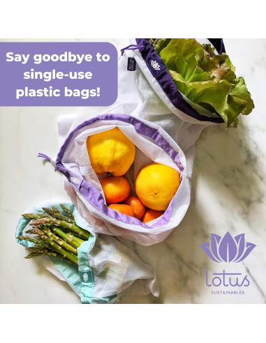 Bolsas de Malla Ecológicas Lotus Reutilizables 11.34 kg