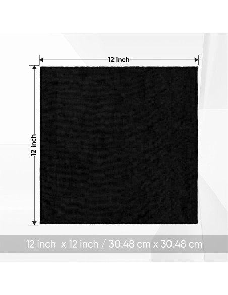 Toallas de Microfibra HOMEXCEL Negras 12 Unidades 30x30 cm Toallas de Microfibra HOMEXCEL Negras 12 Unidades 30x30 cm