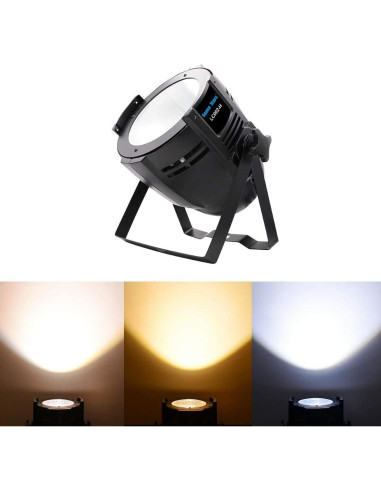 Luces LED Par Seven Stars 200W COB 4 Paquetes Luz Fría y Cálida