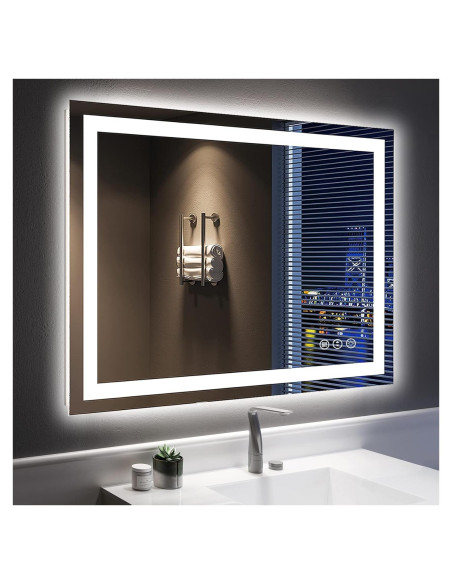 Espejo de Baño LED Yeelait 101.6x81.3 cm Antivaho 3 Colores Espejo de Baño LED Yeelait 101.6x81.3 cm Antivaho 3 Colores